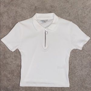 Topshop white collared shirt